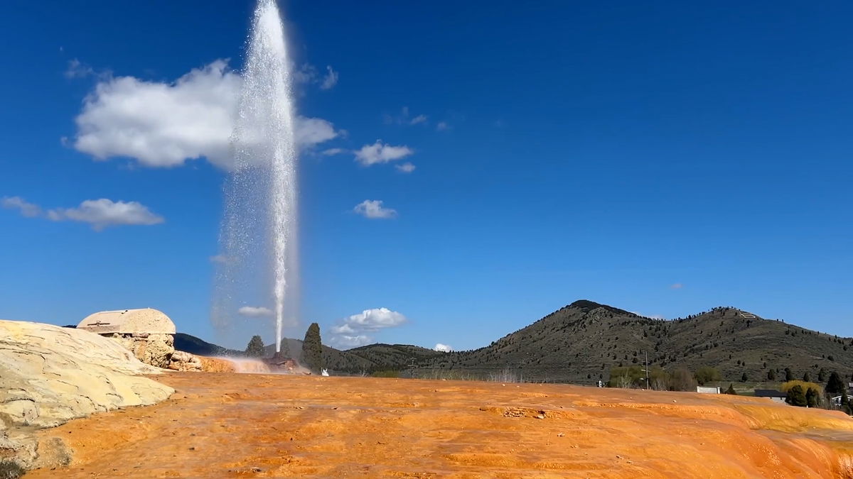 Soda Springs Geyser roars to life after three-month repair