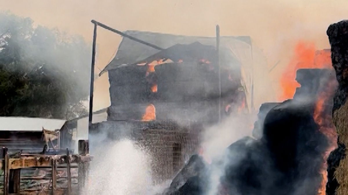 Flames engulf Swan Valley hay shed