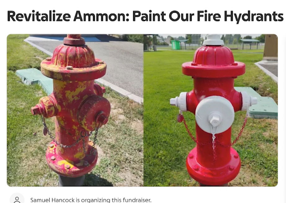 Ammon community members repaint fire hydrants to boost neighborhood pride and public safety