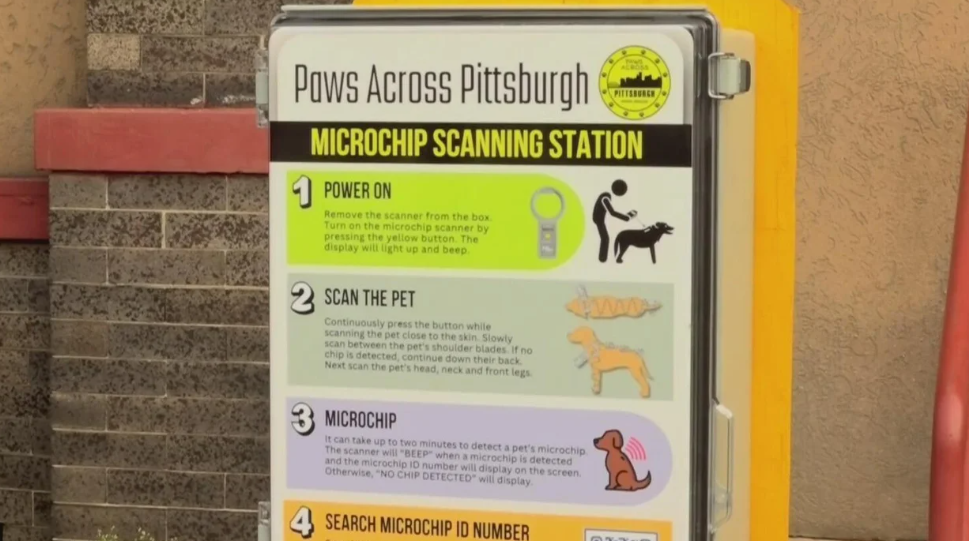 Paws Across Pittsburgh's rescue house on East Sixth Avenue installed a 24/7 microchip scanner.