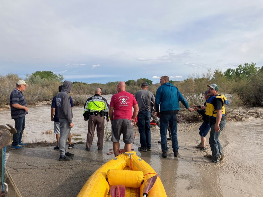 A man was rescued after getting swept up in a flash flood in eastern Utah Saturday afternoon.