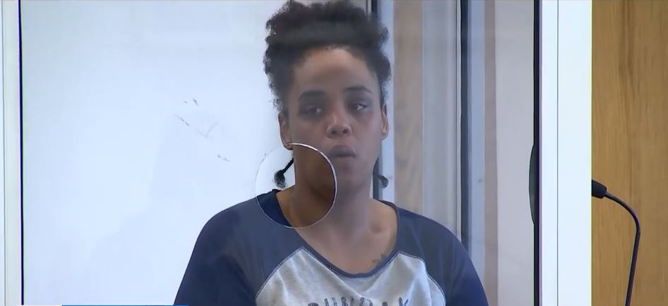 Luz Pineda is accused of shoving a 63-year-old woman off an MBTA bus in Boston because the victim was blocking the exit