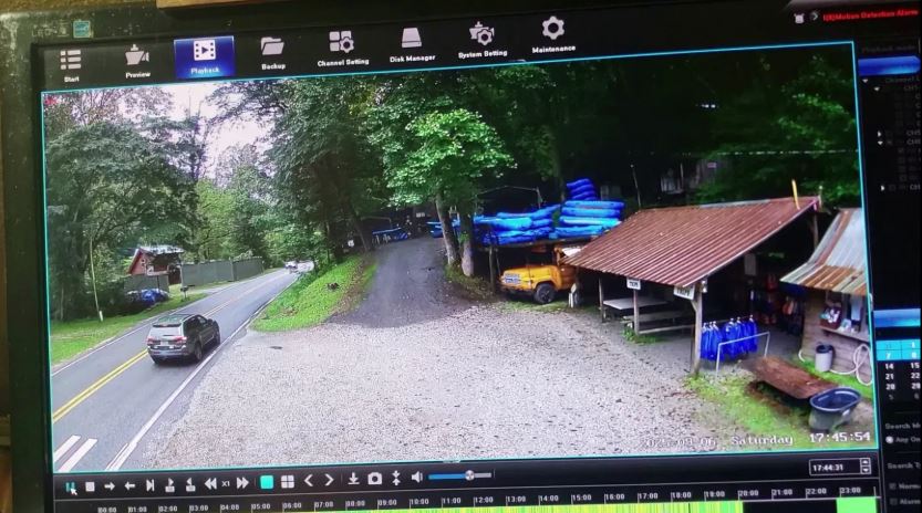 Vandalism outside a rafting company in the Nantahala Gorge escalated into gunfire