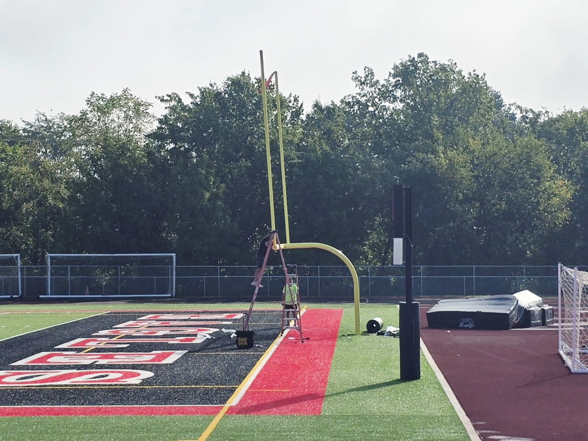 Storm-damaged Southern Boone goal post replaced