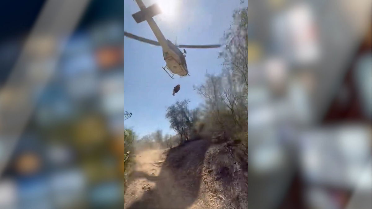 Hikers suffering from dehydration air-lifted