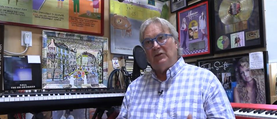 Inside Robert Ellis Orrall's backyard studio are bits and pieces of some of the biggest moments in musical history. Including the table card from the night Taylor Swift got her record deal.