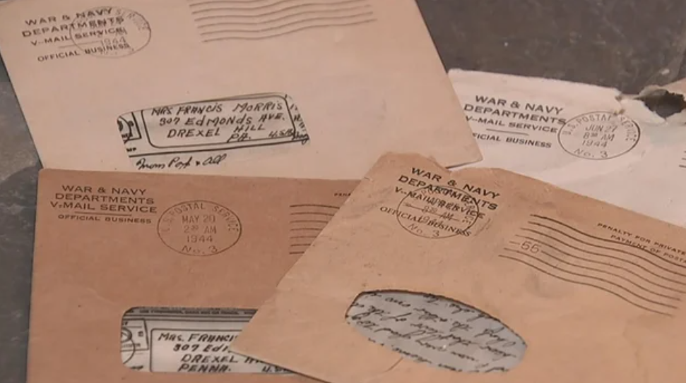 Letters written during World War II were finally received by Jimmy Morris' family