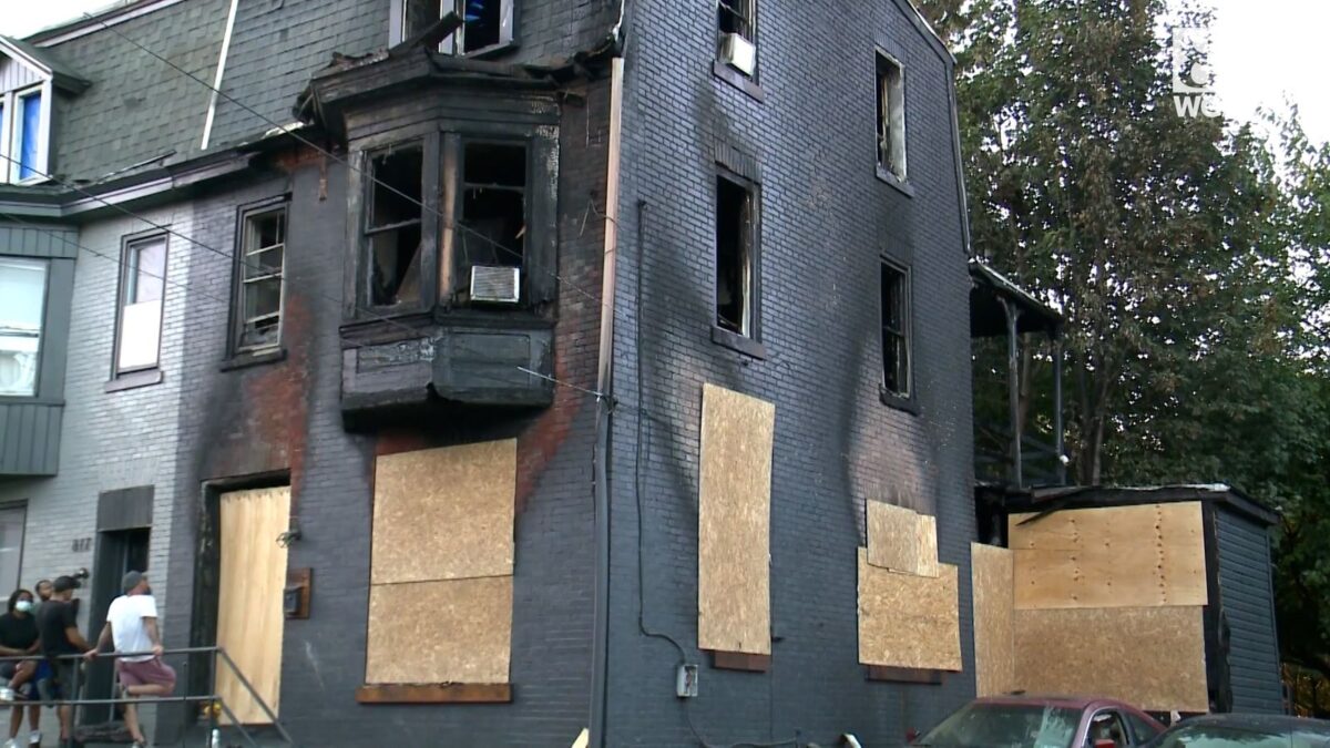 The fire started from an electrical outlet in the first floor living room and has been ruled an accident.