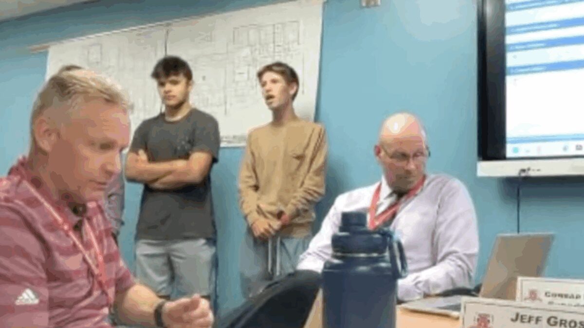Students speak out to school board about bathroom policy.