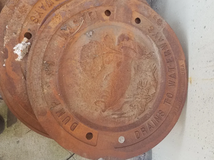 Some of the 91 manholes police say Kailan Whatley has stolen throughout September.