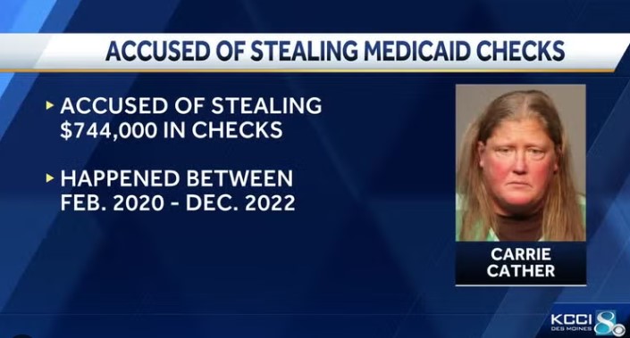 Carrie Cather is facing charges for allegedly pocketing more than $744