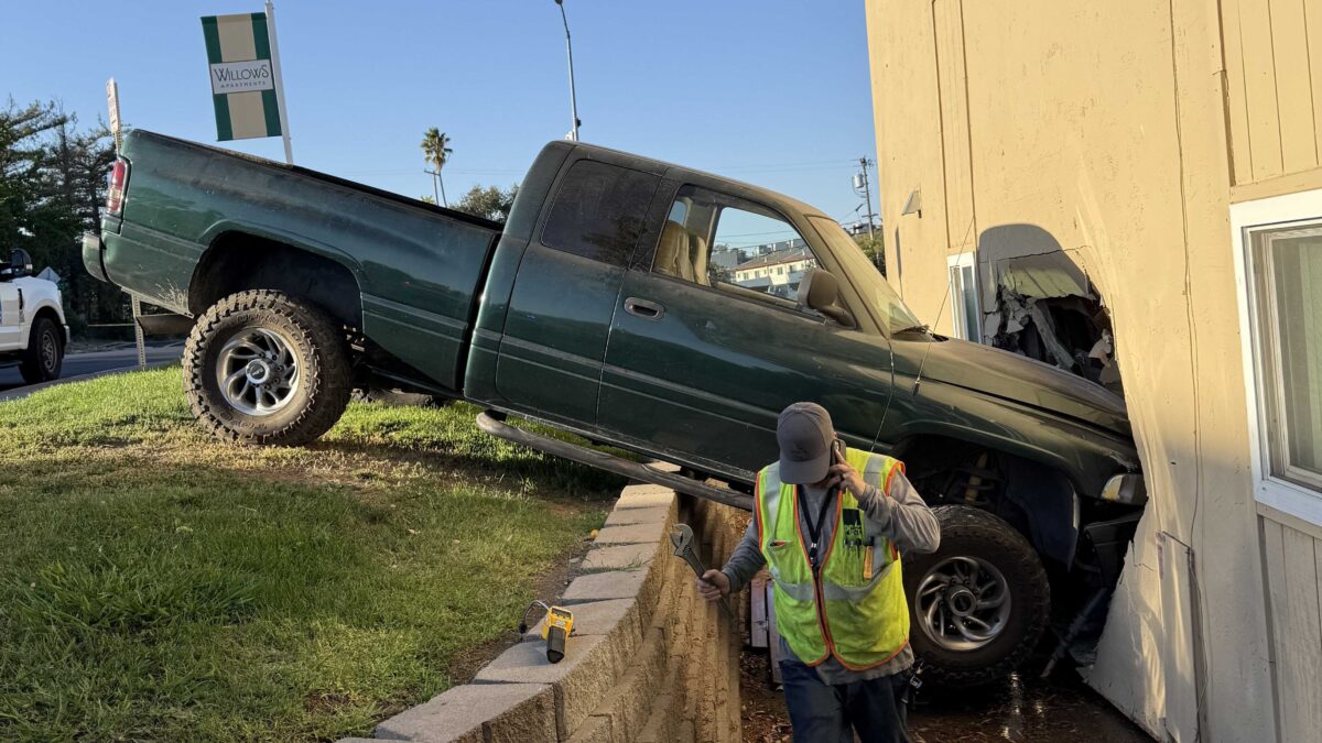 Because the gas and water lines were damaged in the crash