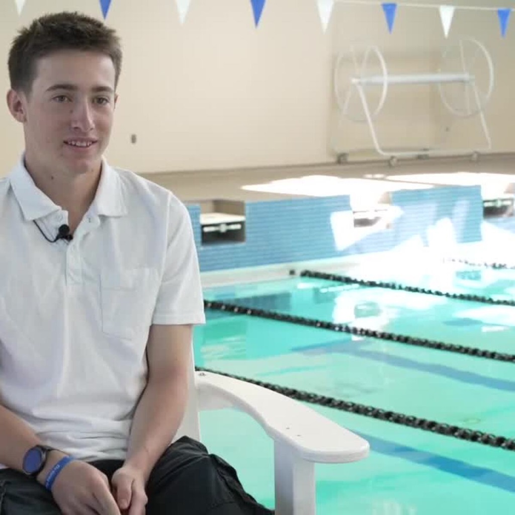 Nathan Gluck was off duty when he noticed the swimmer in distress between lanes two and three at the Cove