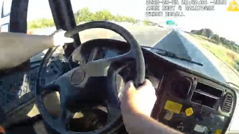 Corporal Justin Black is being hailed as the hero who was able to take control and steer the bus to safety.