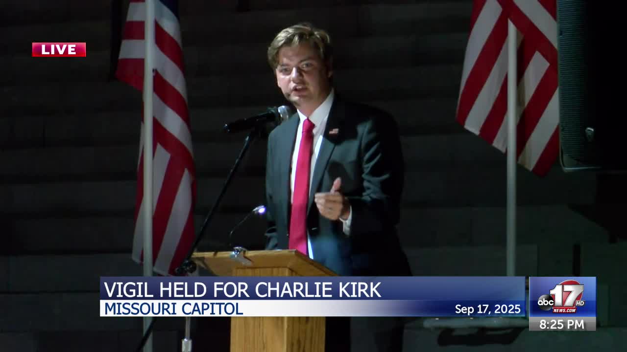 WATCH: Vigil held for Charlie Kirk at Missouri Capitol
