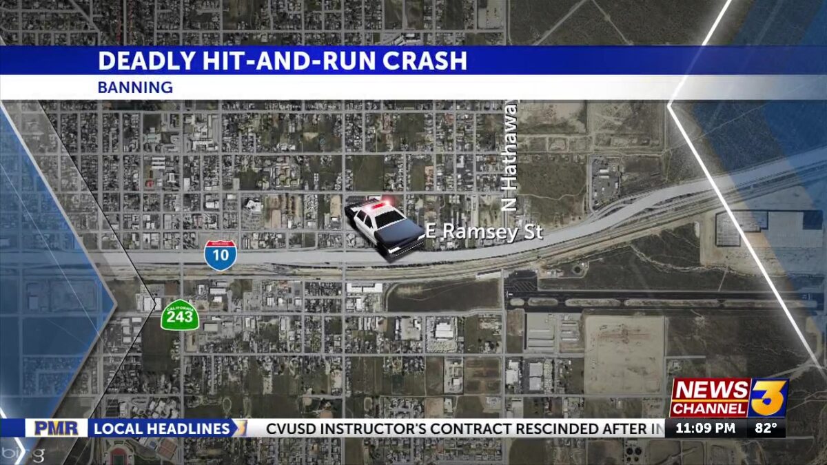 Man killed in hit-and-run crash Thursday in Banning