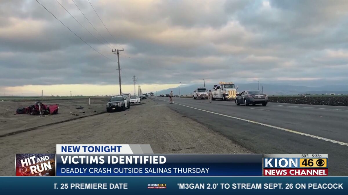 Two dead in three-car crash involving a semi-truck near Salinas; deputies identify victims