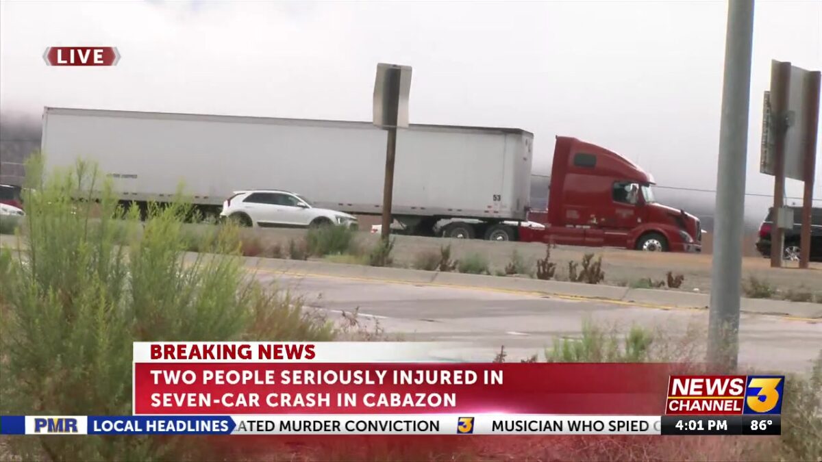 Eastbound I-10 lanes closed after seven-vehicle crash in Cabazon