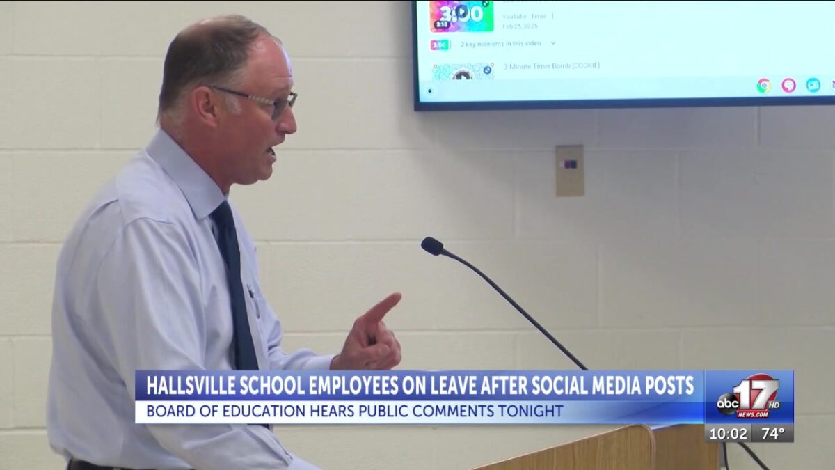 Community members voice opinions on suspended Hallsville school employees at Board of Education meeting