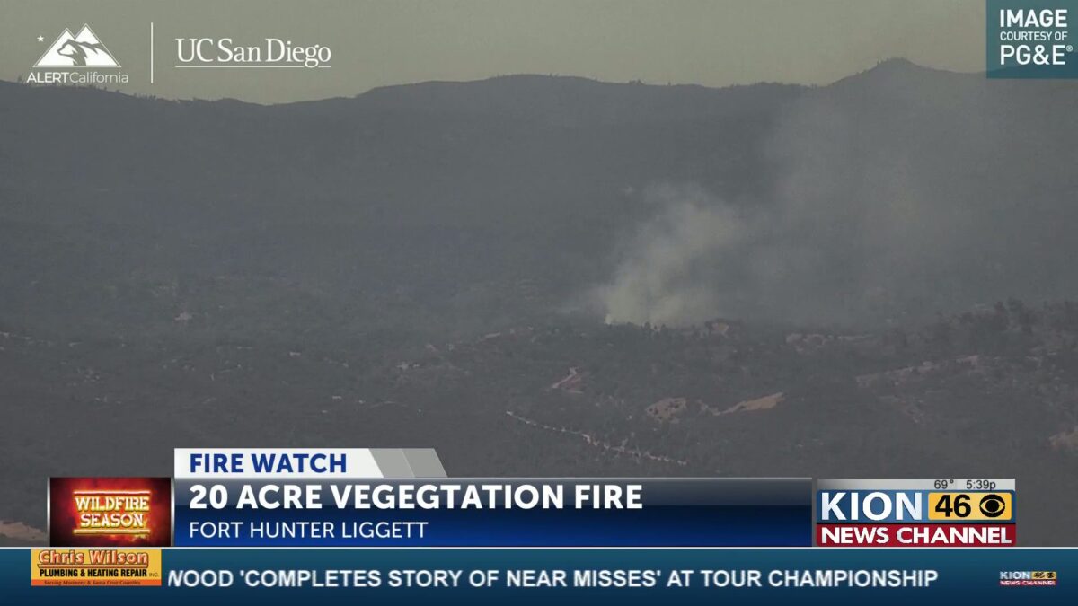 Vegetation fire Monday afternoon at Fort Hunter Liggett