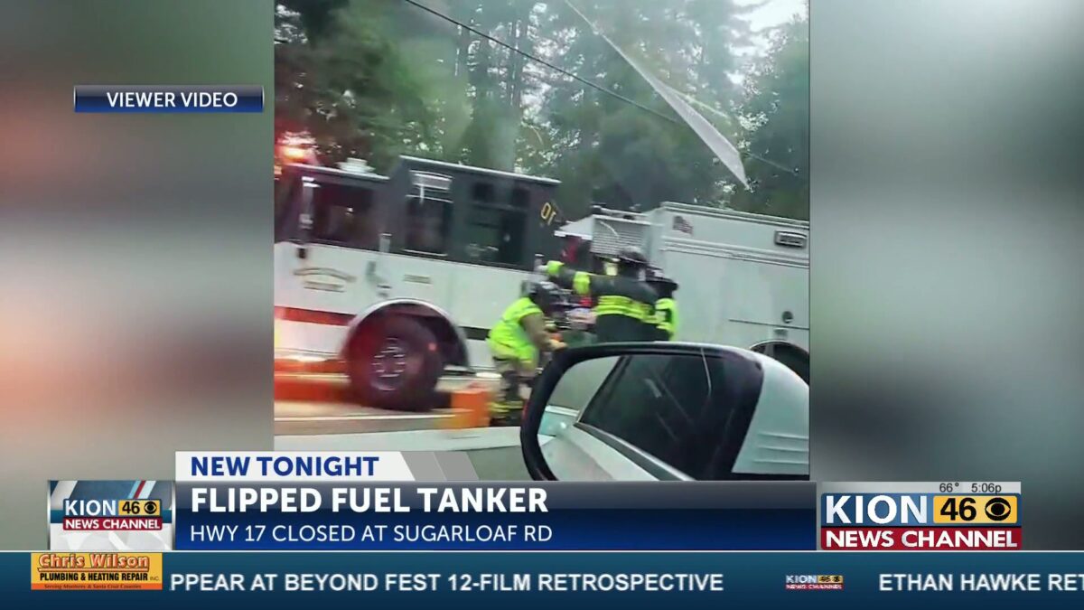 Southbound Highway 17 back open a day after fuel tanker overturns