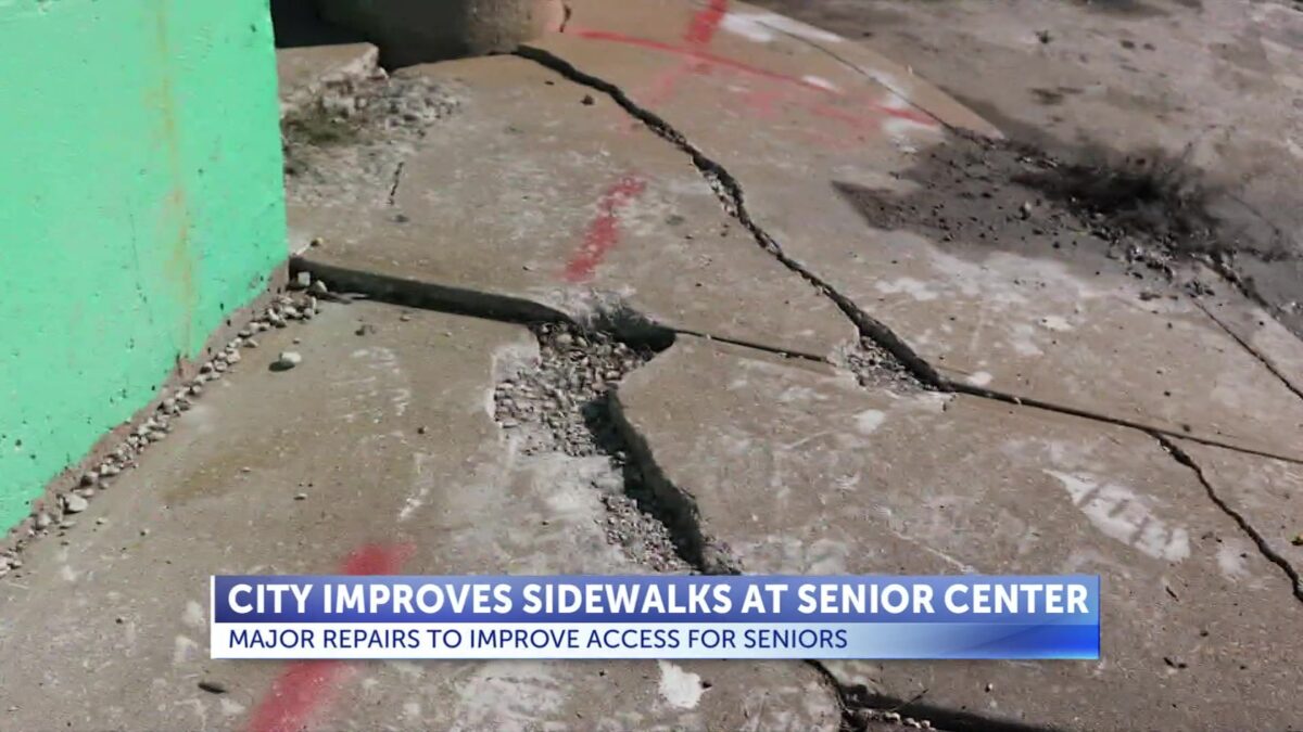 Sidewalk reconstruction project kicks off at Joyce Raye Patterson Senior Center