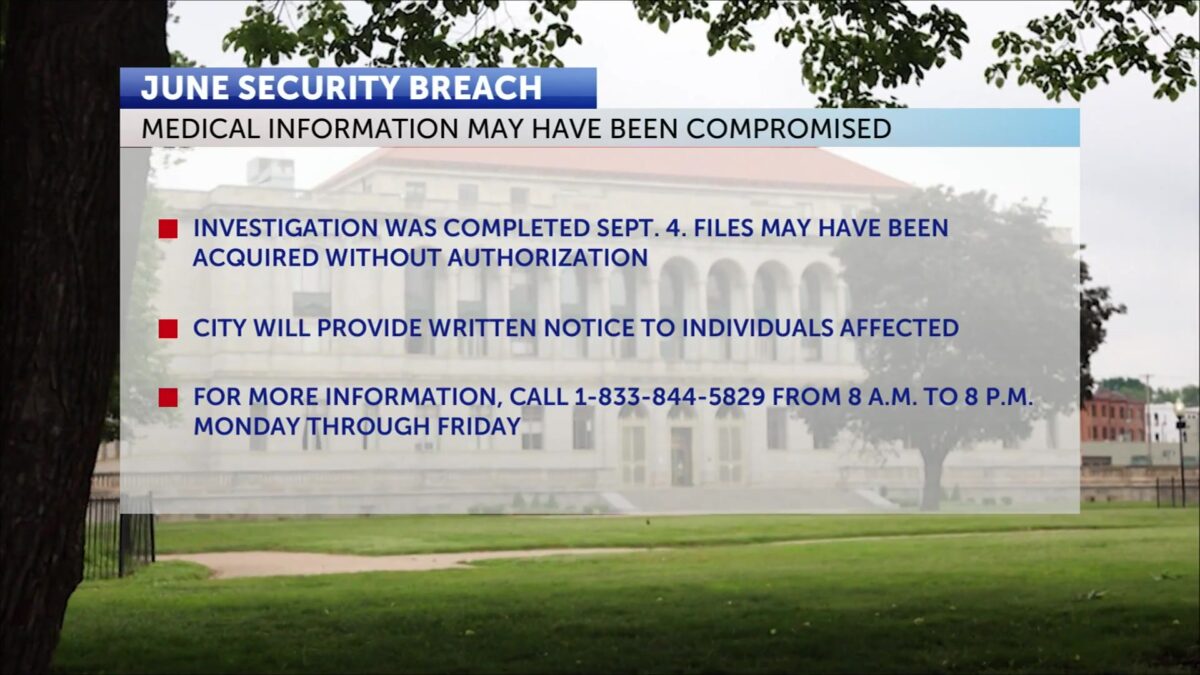 Medical information potentially compromised in City of St. Joseph security breach