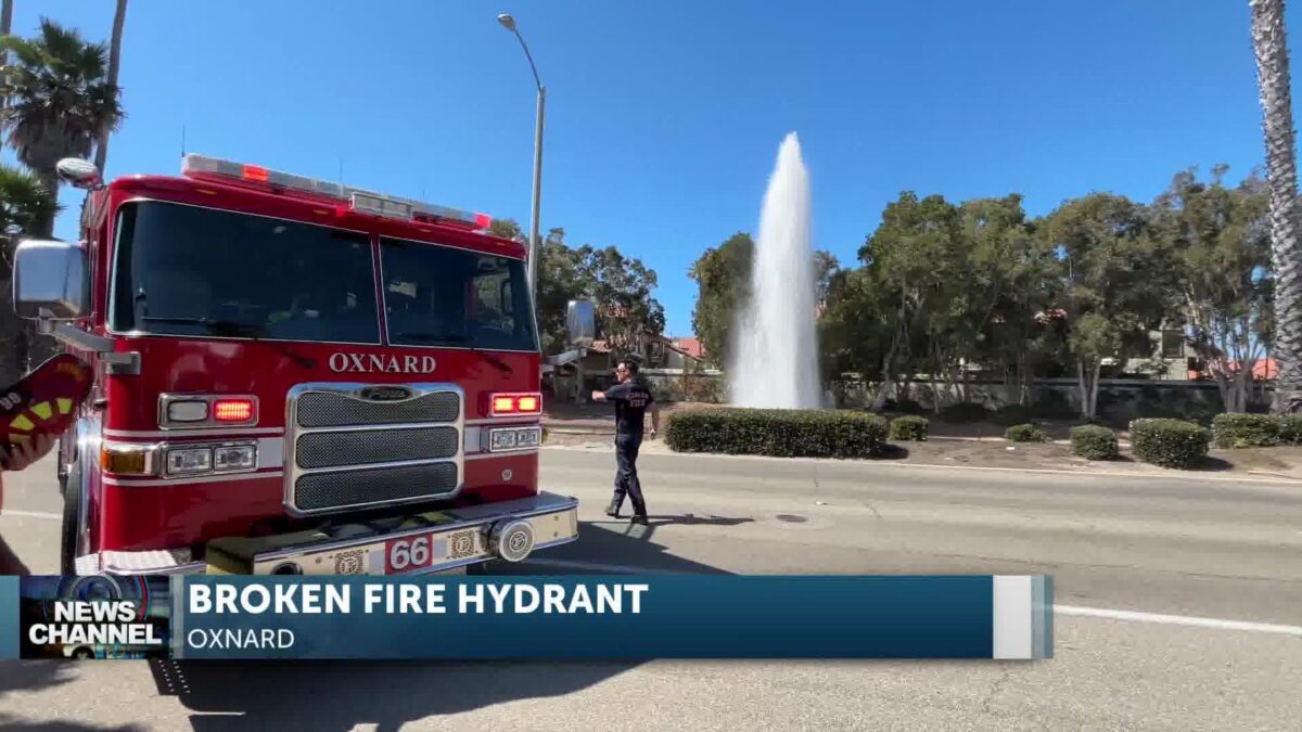 Firefighters Stop Hydrant Geyser in Oxnard