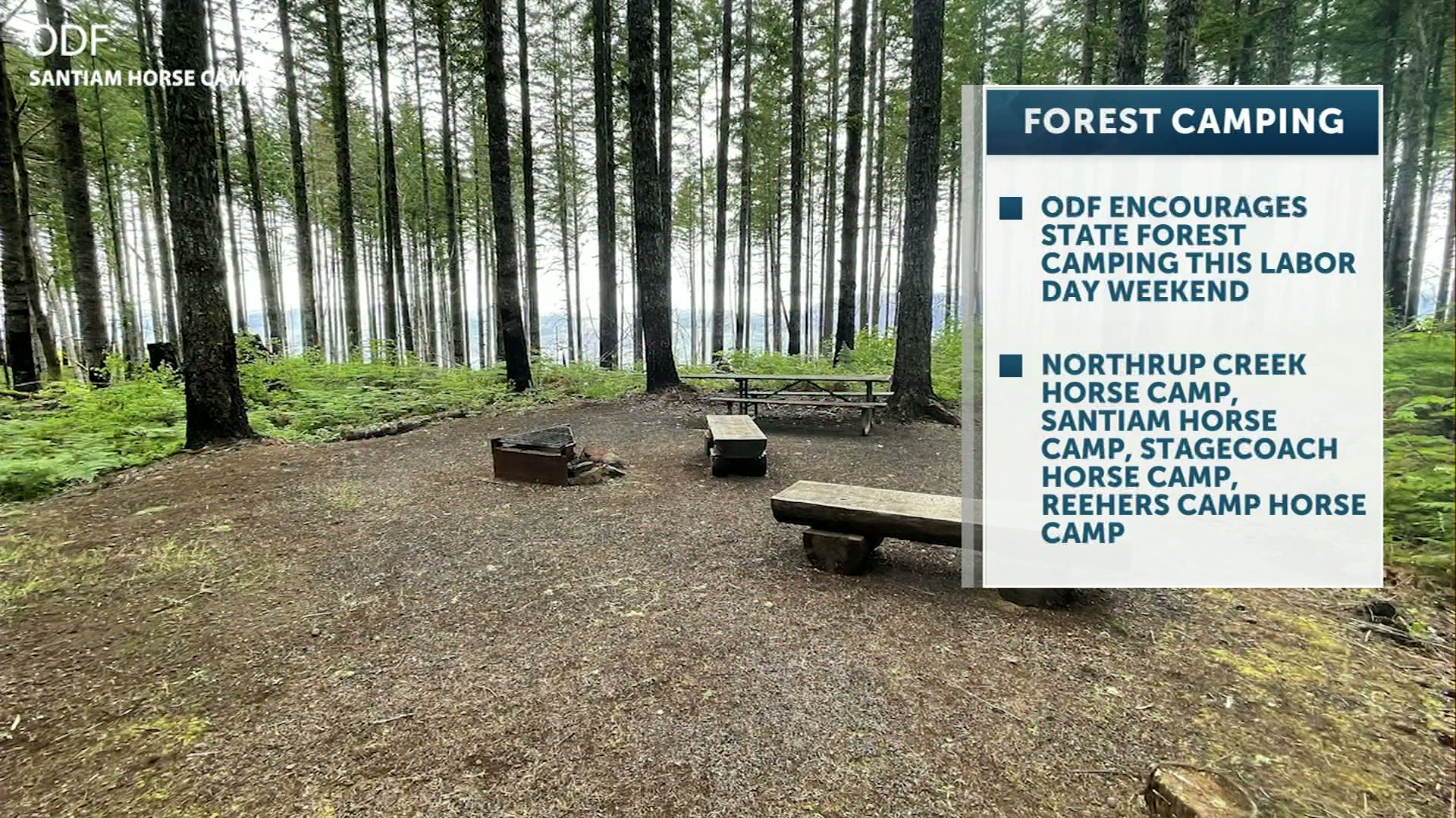 ESCAPE THE CROWDS: Oregon Department of Forestry recommends less-traveled state campgrounds for Labor Day Weekend
