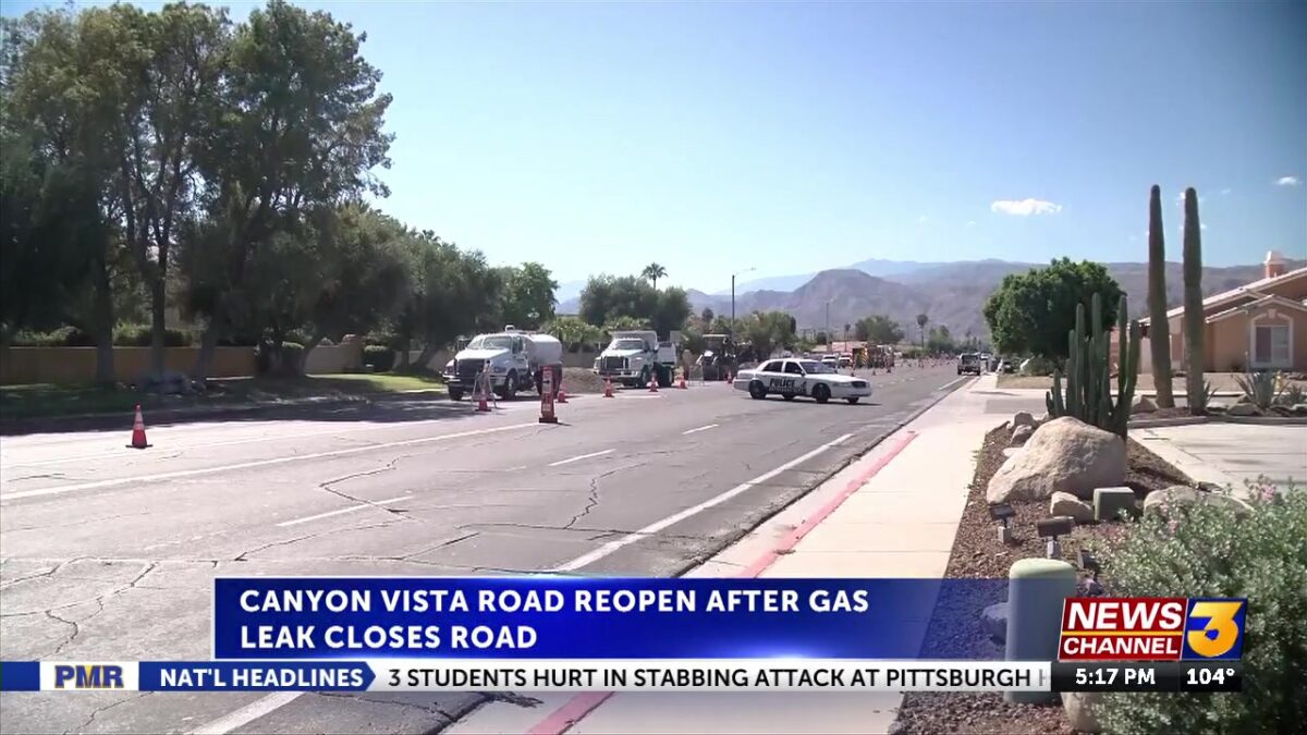Roads back open after gas leak in Cathedral City