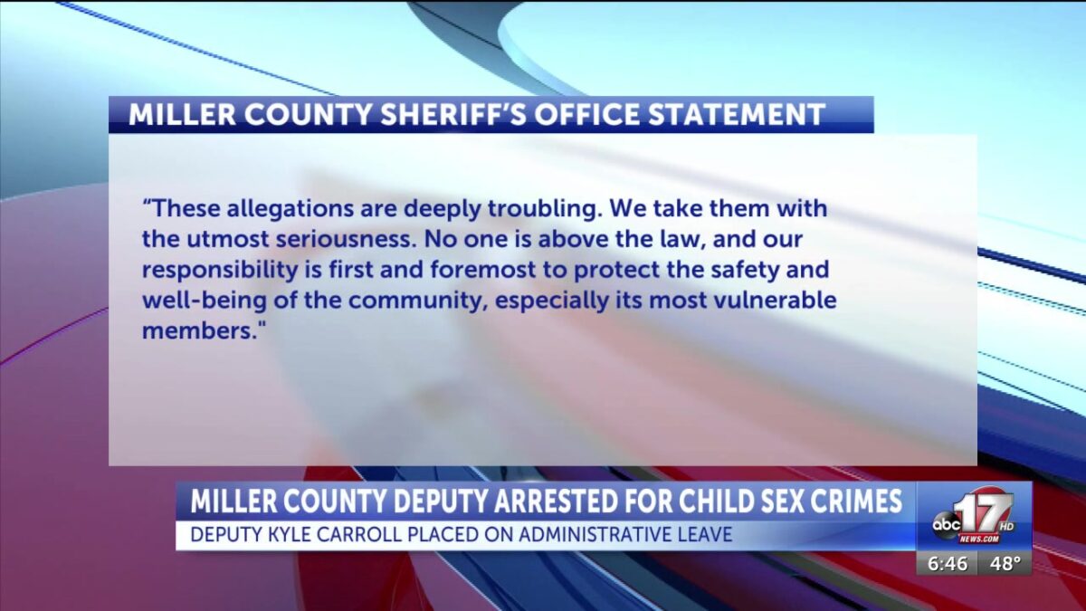 Miller County deputy arrested for child sex crimes