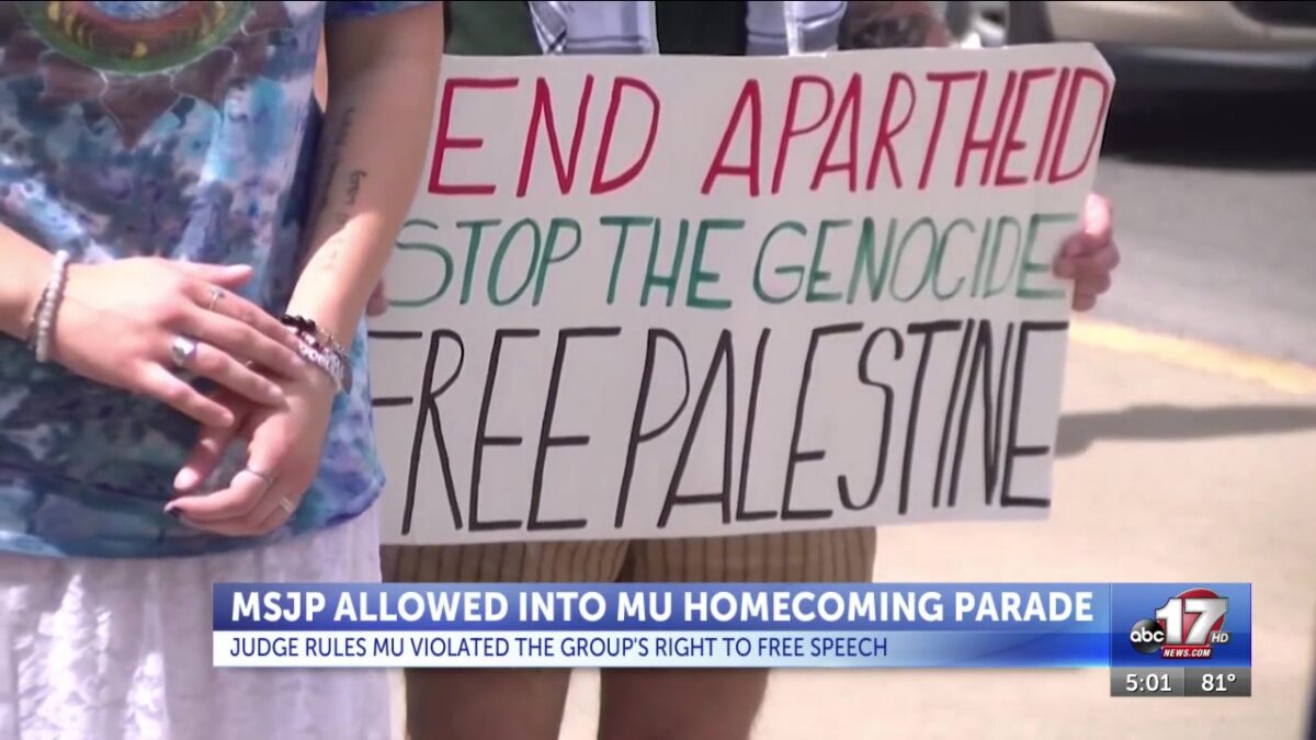 Court orders University of Missouri to allow Students for Justice in Palestine to participate in homecoming parade