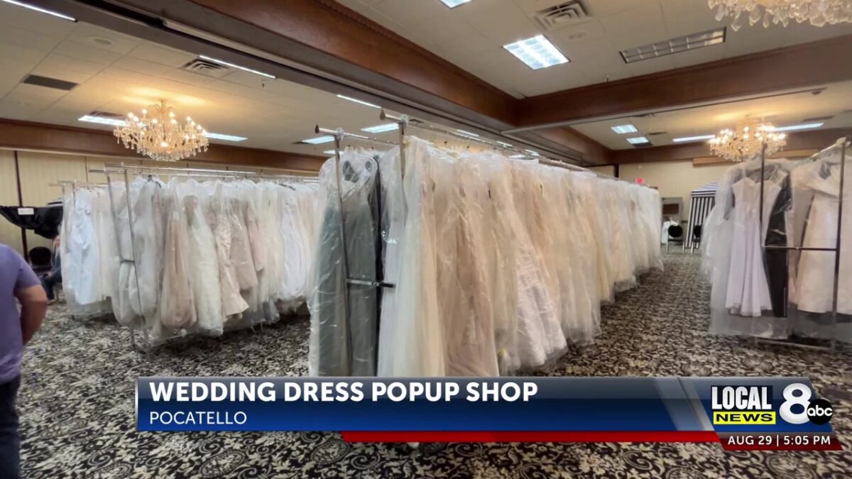 Pop up wedding dress shop providing cost-effective options for brides stops in Pocatello