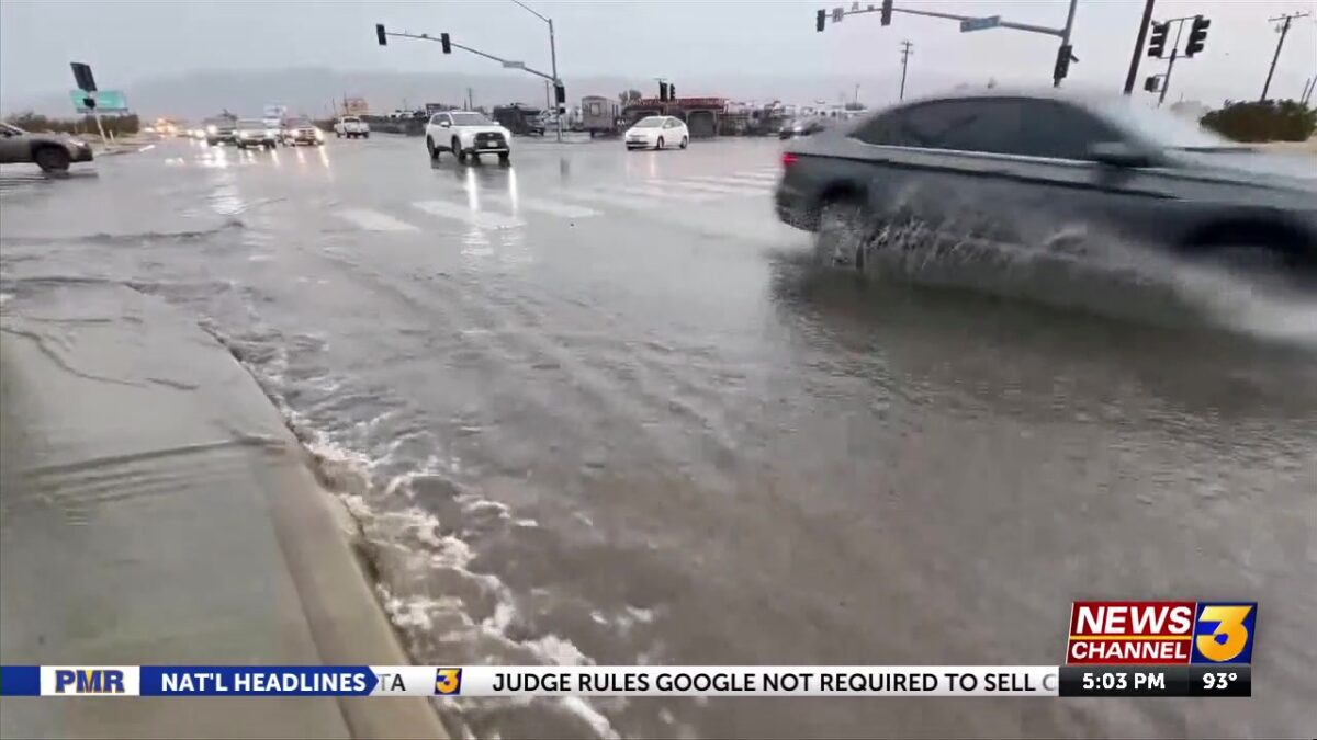 Rain brings localized flooding to portions of the Coachella Valley