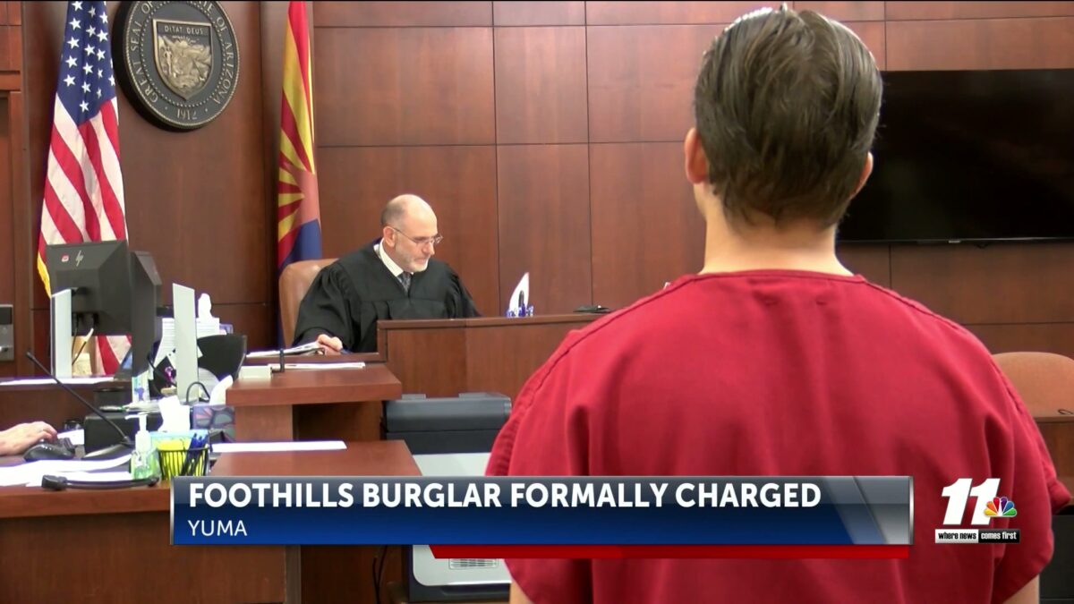 Foothills burglar formally charged