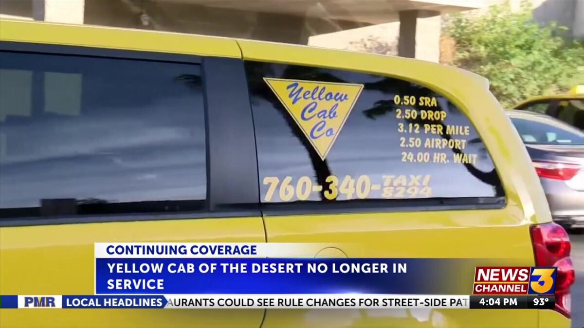 Yellow Cab of the Desert no longer in service