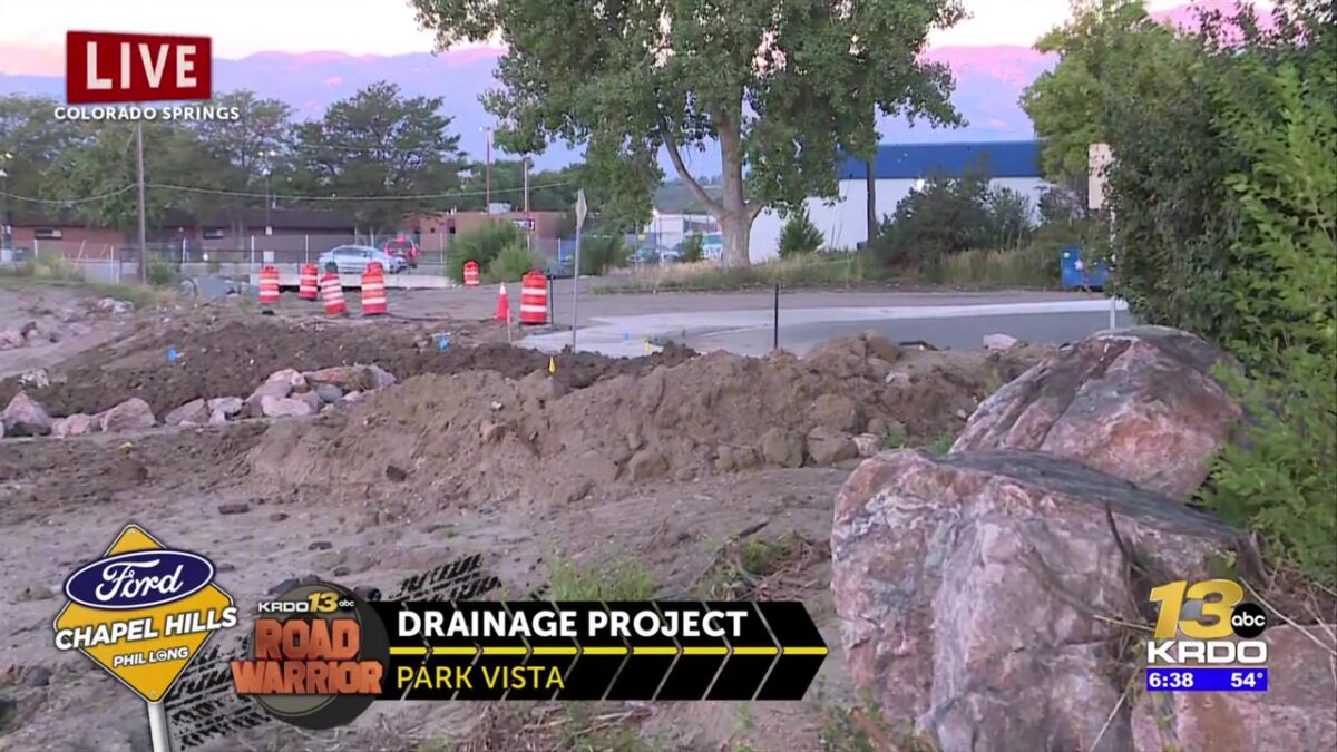 Updating progress of major drainage project along Siferd Boulevard in Colorado Springs