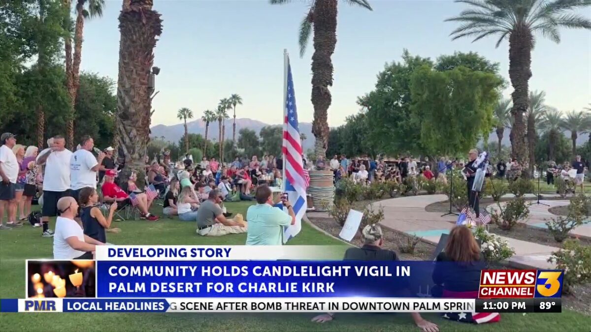 Community holds candlelight vigil in Palm Desert for Charlie Kirk