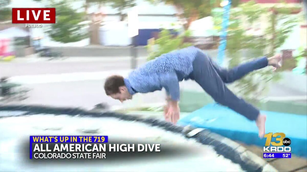 KRDO13 takes a dive with professional high diver on final day of state fair
