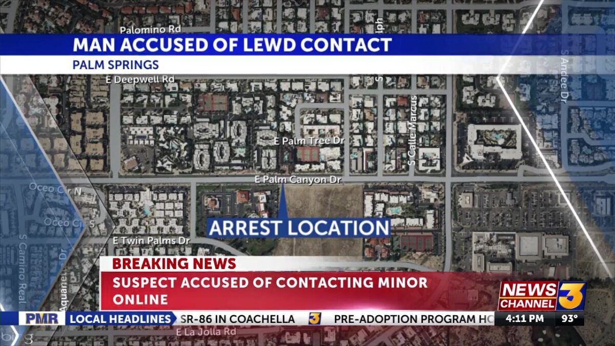 Palm Springs man accused of lewd contact with a minor