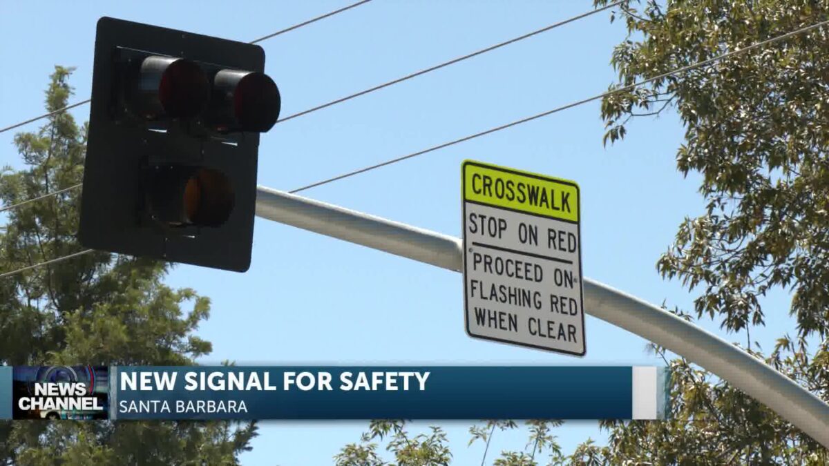A New Pedestrian Signal Goes Up in a Risky Section of Las Positas Road