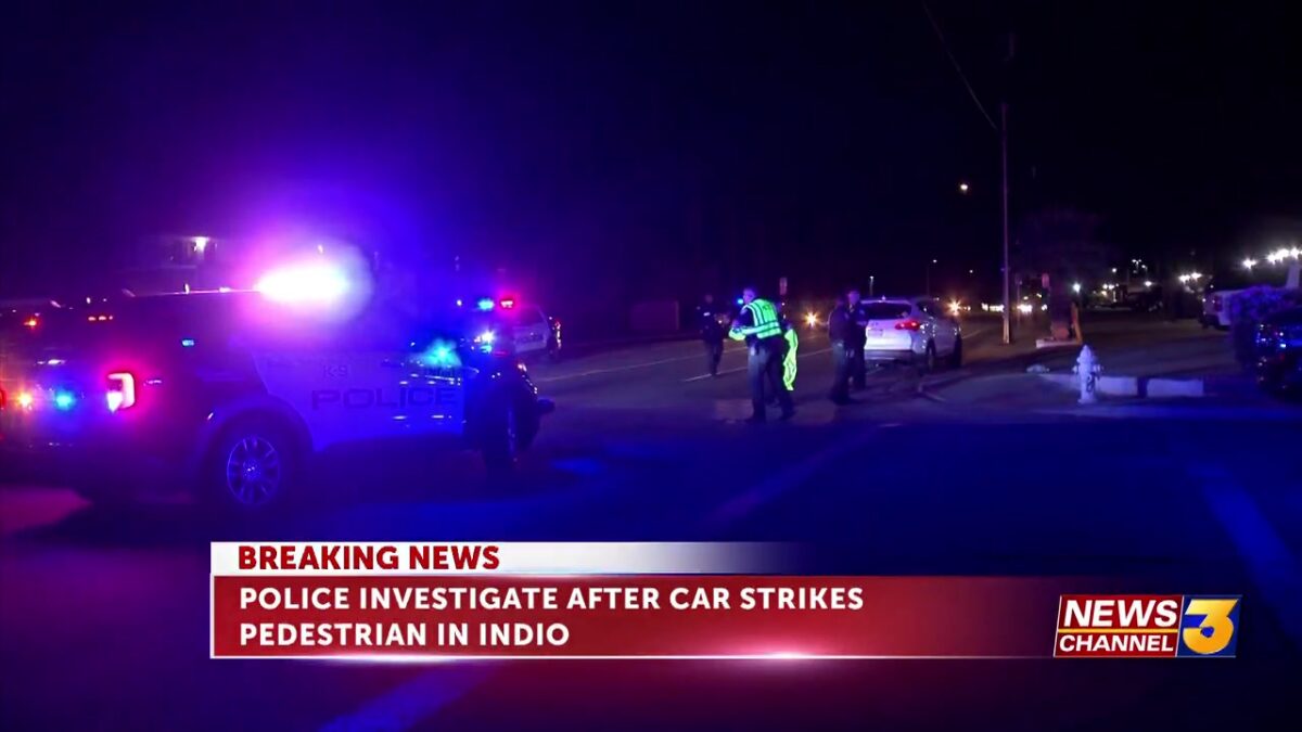 Two people taken to hospital after vehicle vs. pedestrian crash in Indio