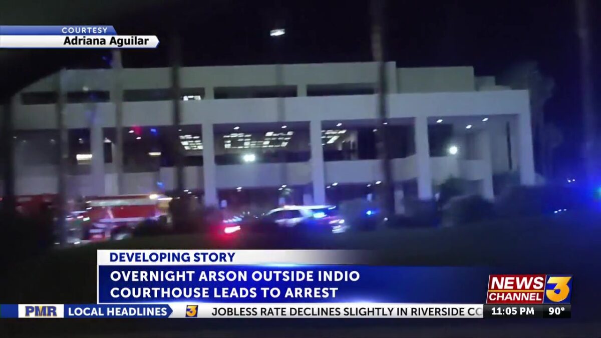 One person arrested for setting car on fire at Larson Justice Center