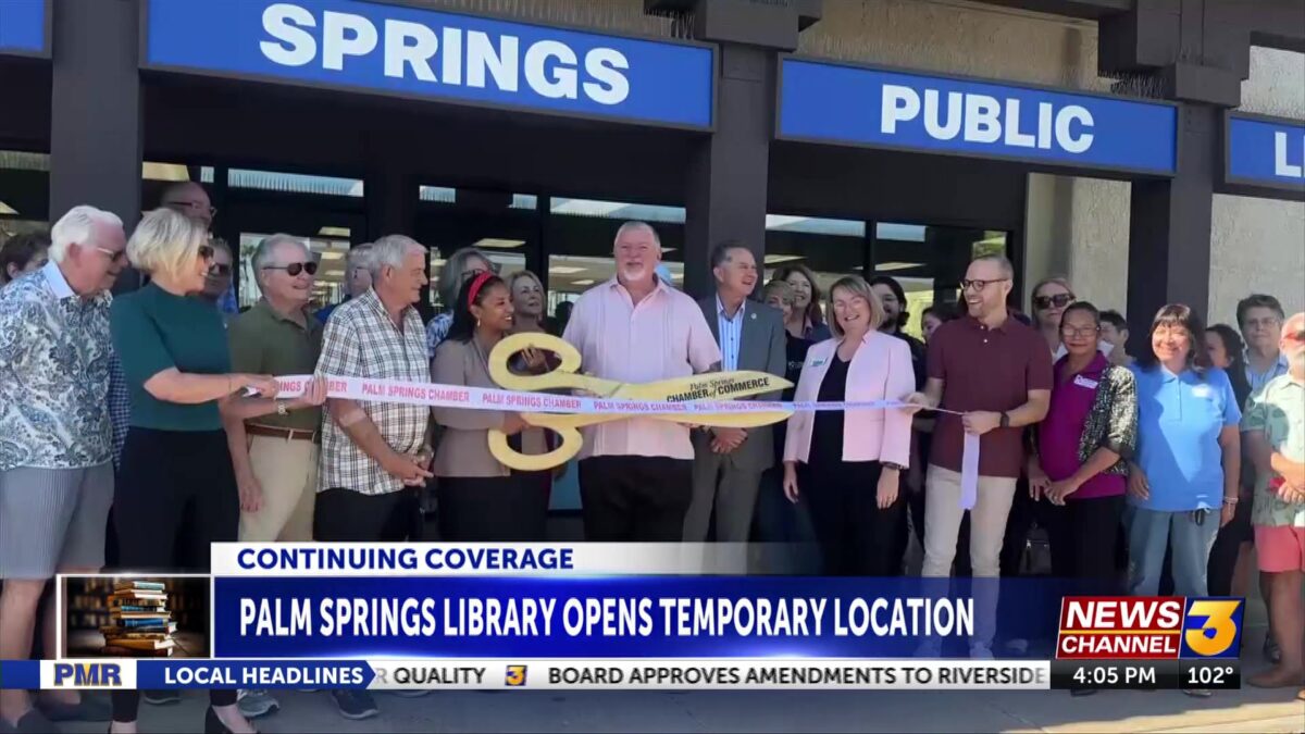 Palm Springs Public Library hosts ribbon cutting for temporary location