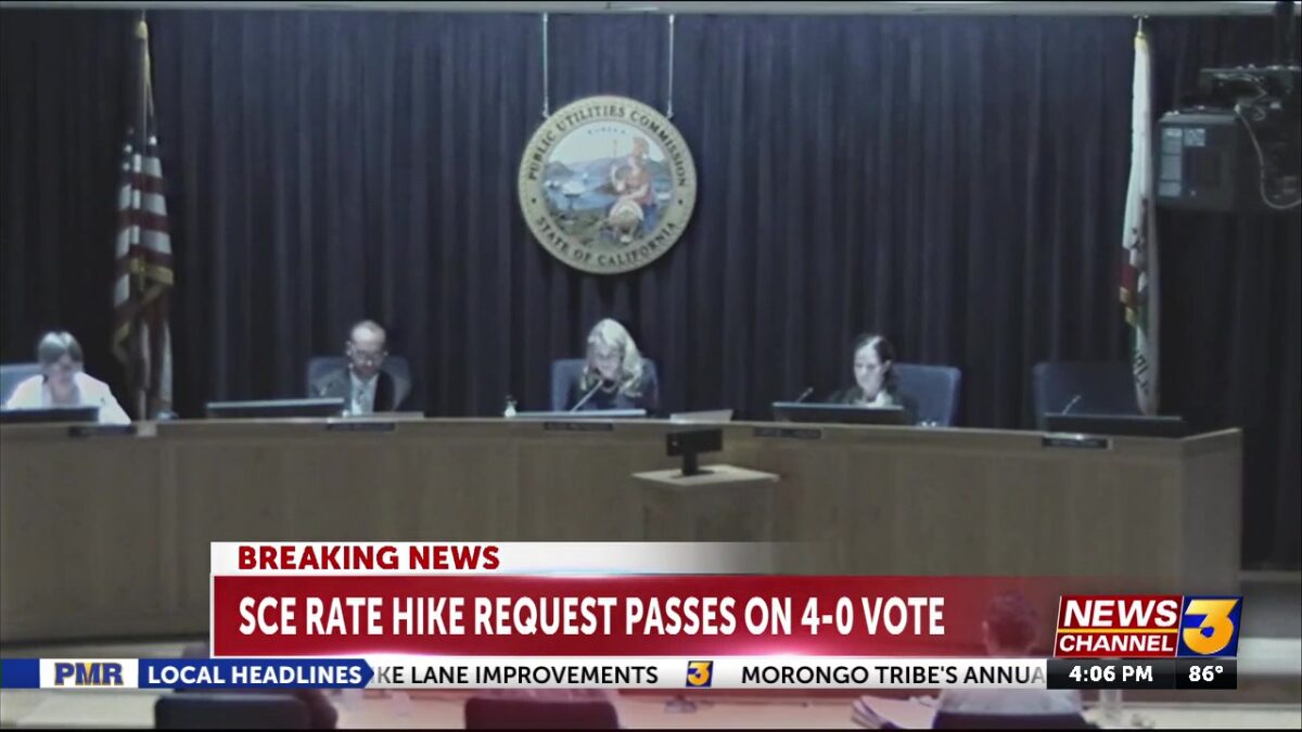 CPUC approves SoCal Edison rate hike in 4-0 vote