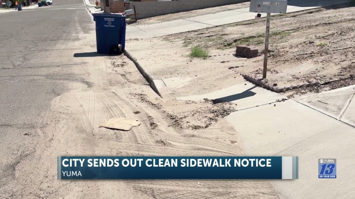 City of Yuma will begin sending out friendly sidewalk notices