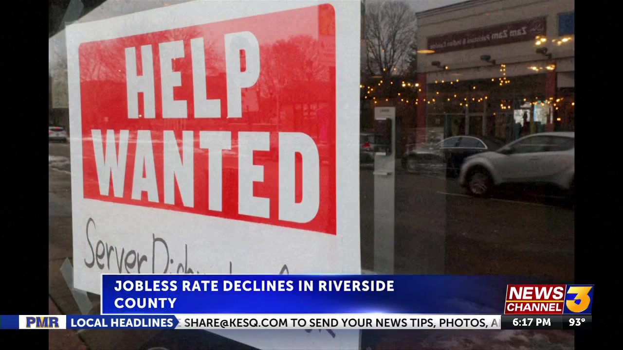 Jobless rate declines slightly in Riverside County