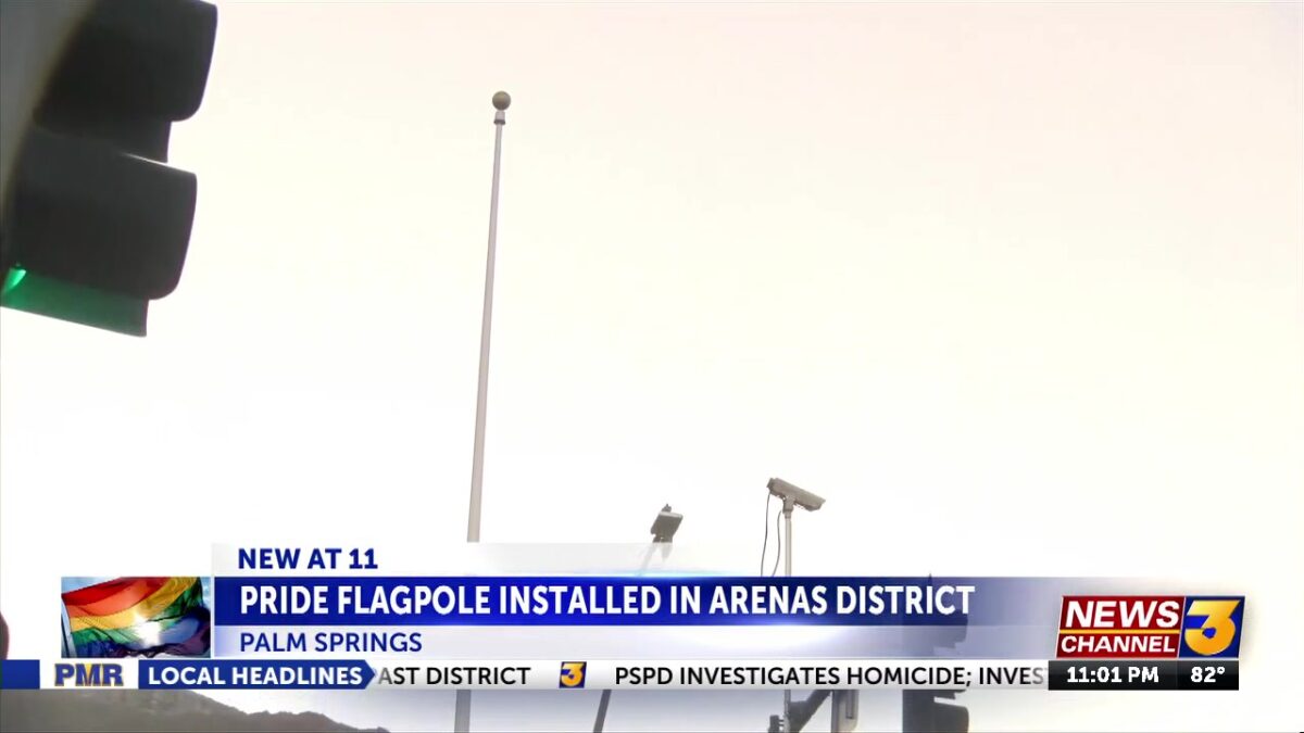 Pride flagpole installed in Arenas District
