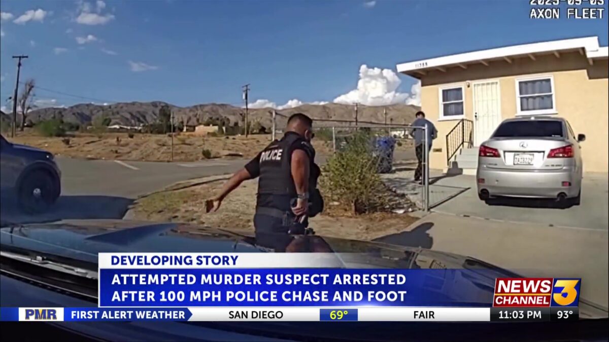 Attempted murder suspect arrested in Desert Hot Springs police chase