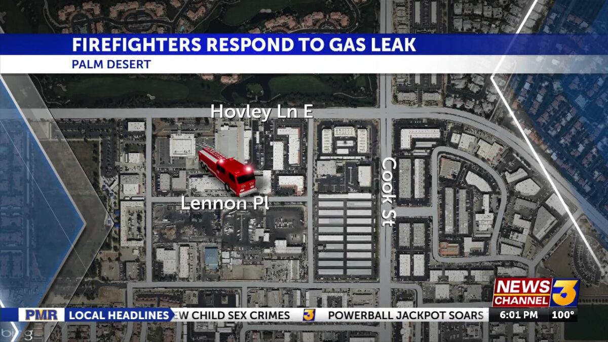 Palm Desert gas leak sends one to hospital